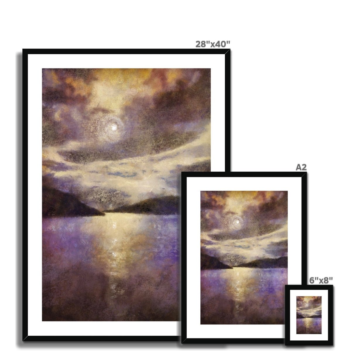 Moonlight Meets Lewis &amp; Harris Painting | Framed &amp; Mounted Prints From Scotland