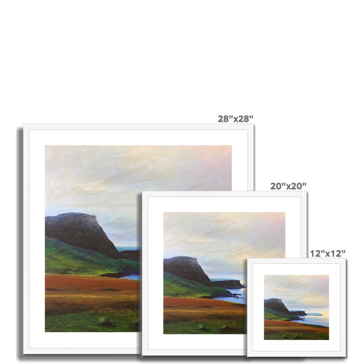 Neist Point Cliffs Skye Painting | Framed &amp; Mounted Prints From Scotland