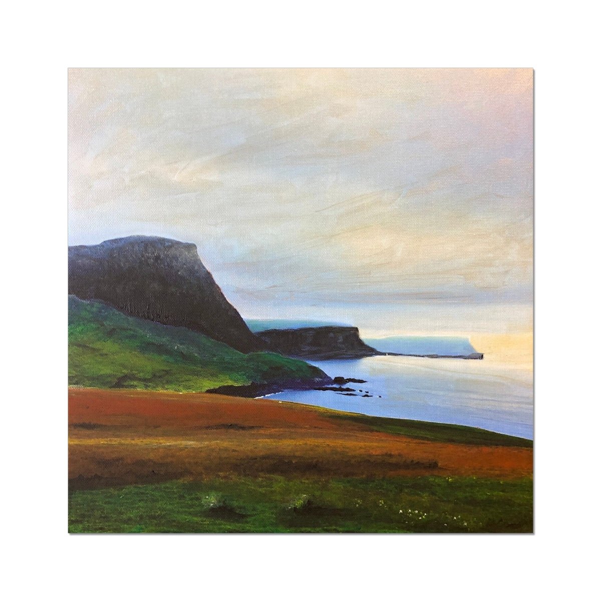 Neist Point Cliffs Skye Painting | Fine Art Prints From Scotland-Unframed Prints-Skye Art Gallery-24"x24"-Paintings, Prints, Homeware, Art Gifts From Scotland By Scottish Artist Kevin Hunter