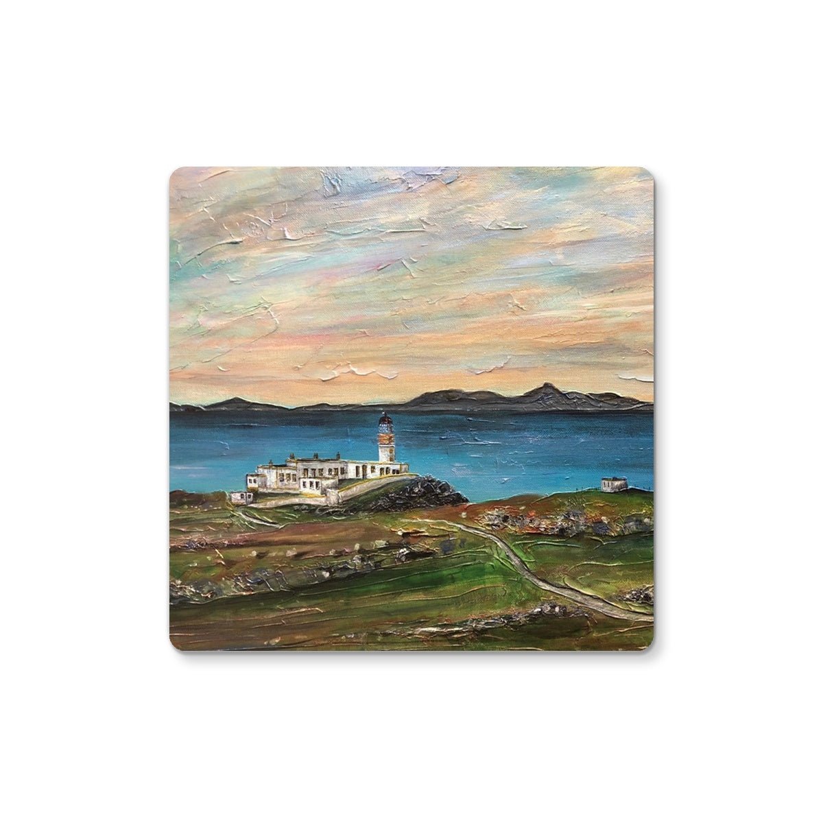 Neist Point Skye Art Gifts Coaster-Coasters-Skye Art Gallery-6 Coasters-Paintings, Prints, Homeware, Art Gifts From Scotland By Scottish Artist Kevin Hunter