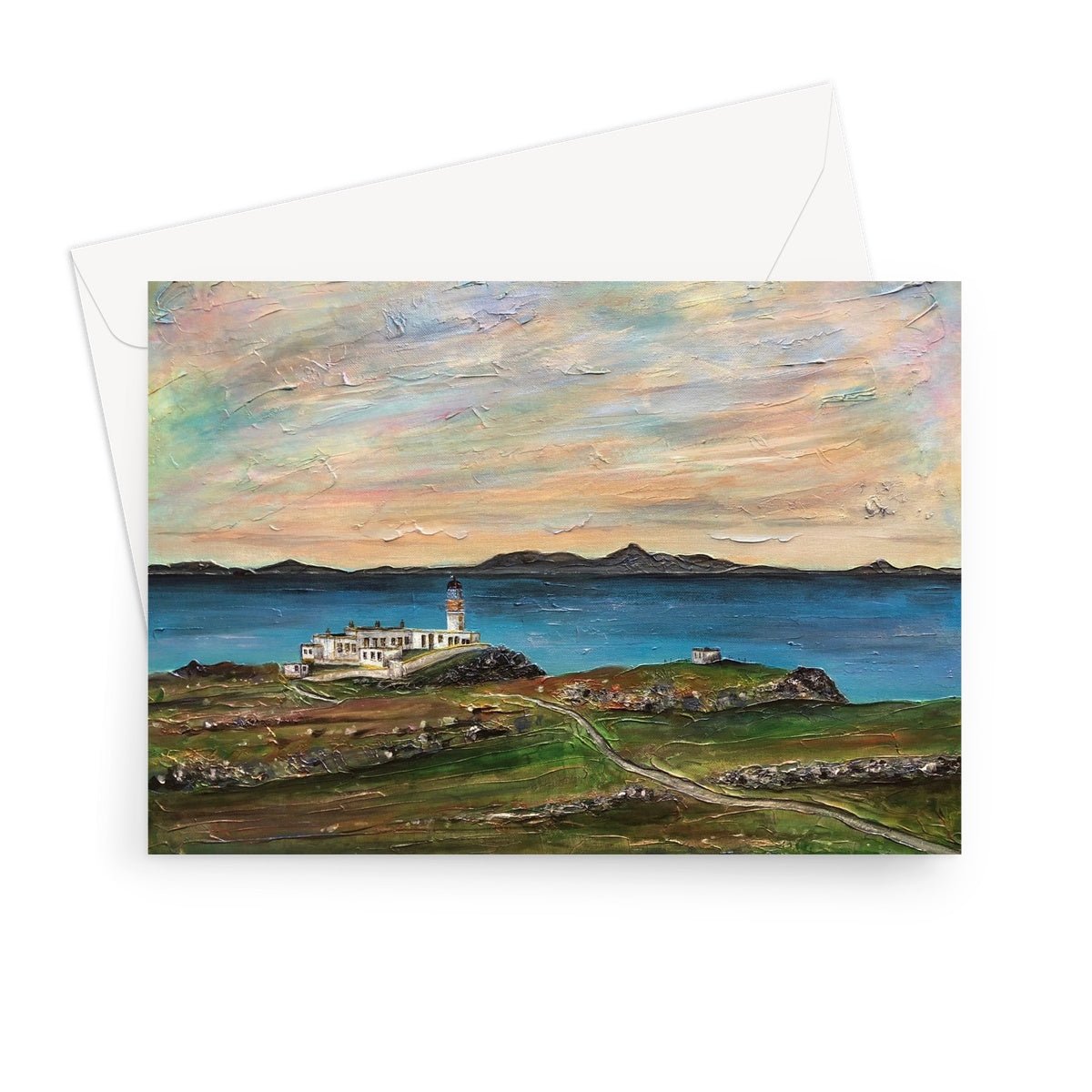 Neist Point Skye Art Gifts Greeting Card-Greetings Cards-Skye Art Gallery-7"x5"-10 Cards-Paintings, Prints, Homeware, Art Gifts From Scotland By Scottish Artist Kevin Hunter