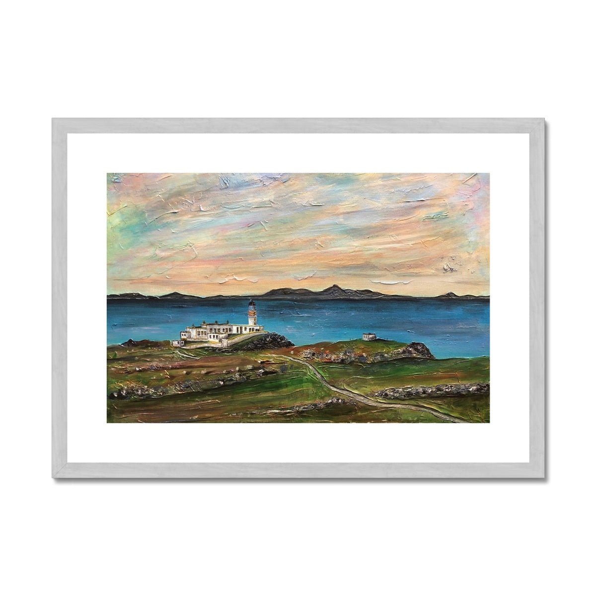 Neist Point Skye Painting | Antique Framed & Mounted Prints From Scotland