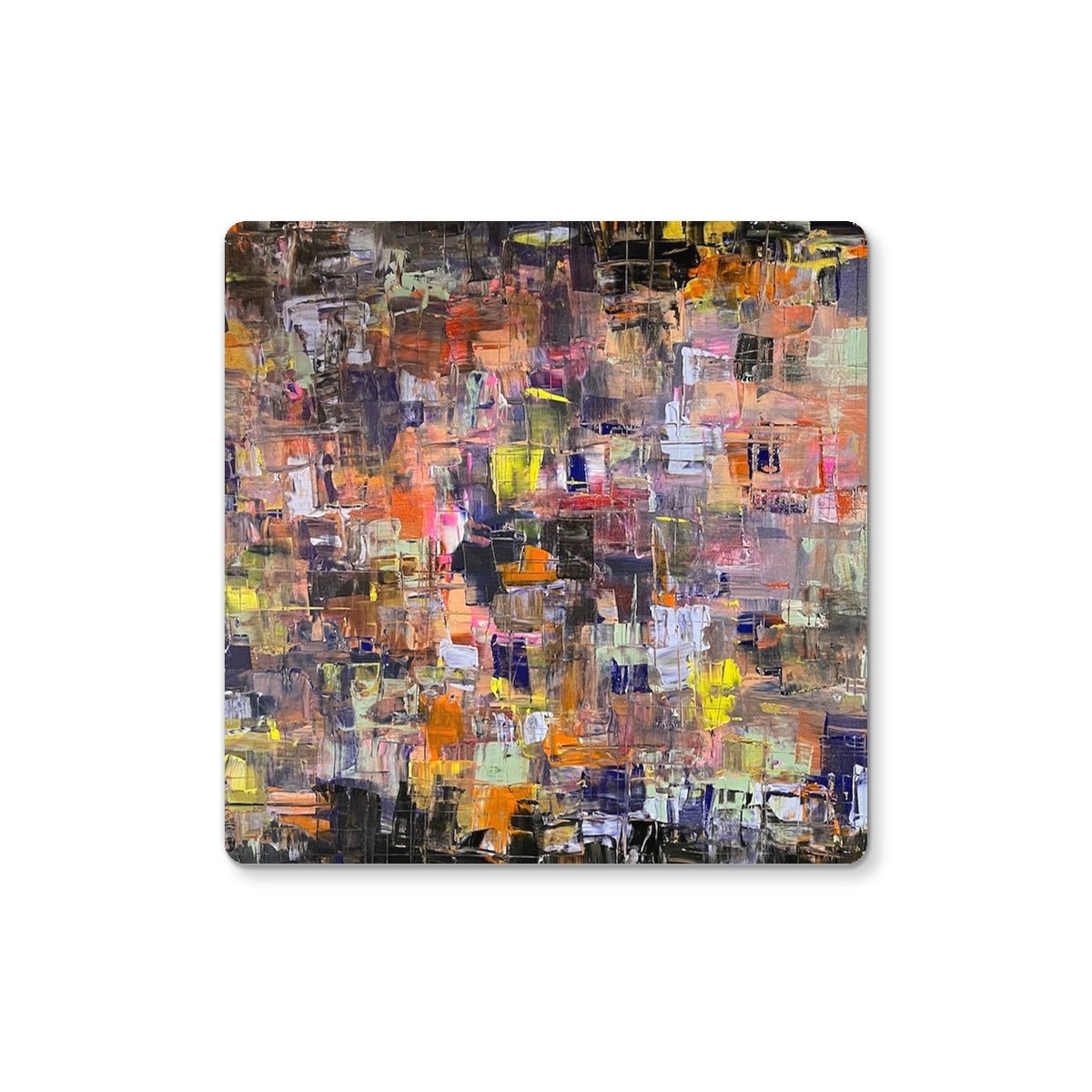 Never Enough Art Gifts Coaster-Coasters-Abstract & Impressionistic Art Gallery-2 Coasters-Paintings, Prints, Homeware, Art Gifts From Scotland By Scottish Artist Kevin Hunter