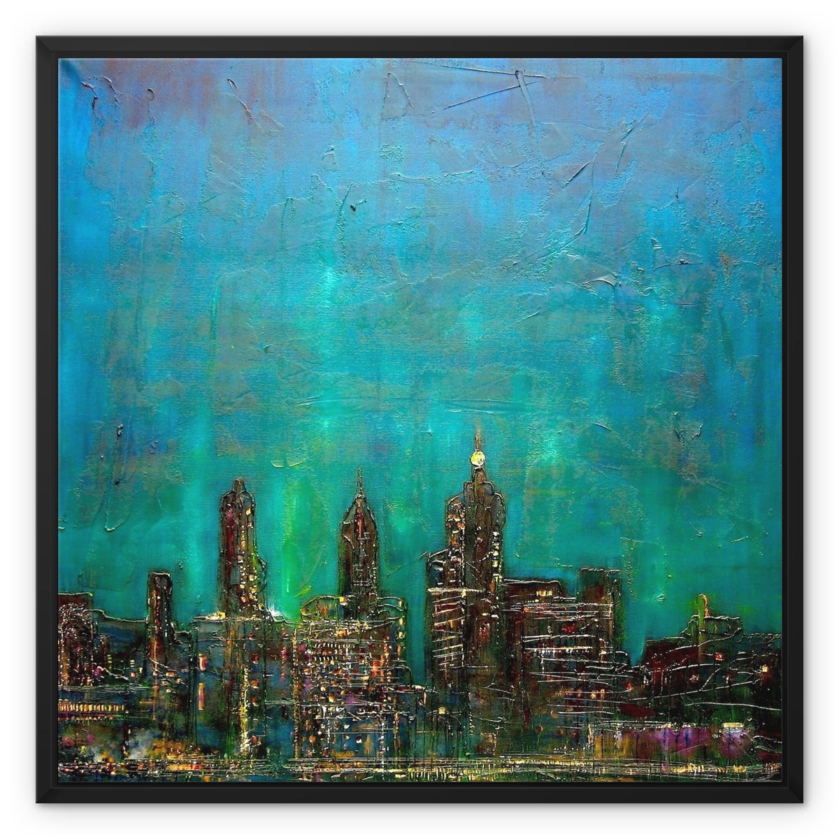 New York Nights Painting | Framed Canvas From Scotland