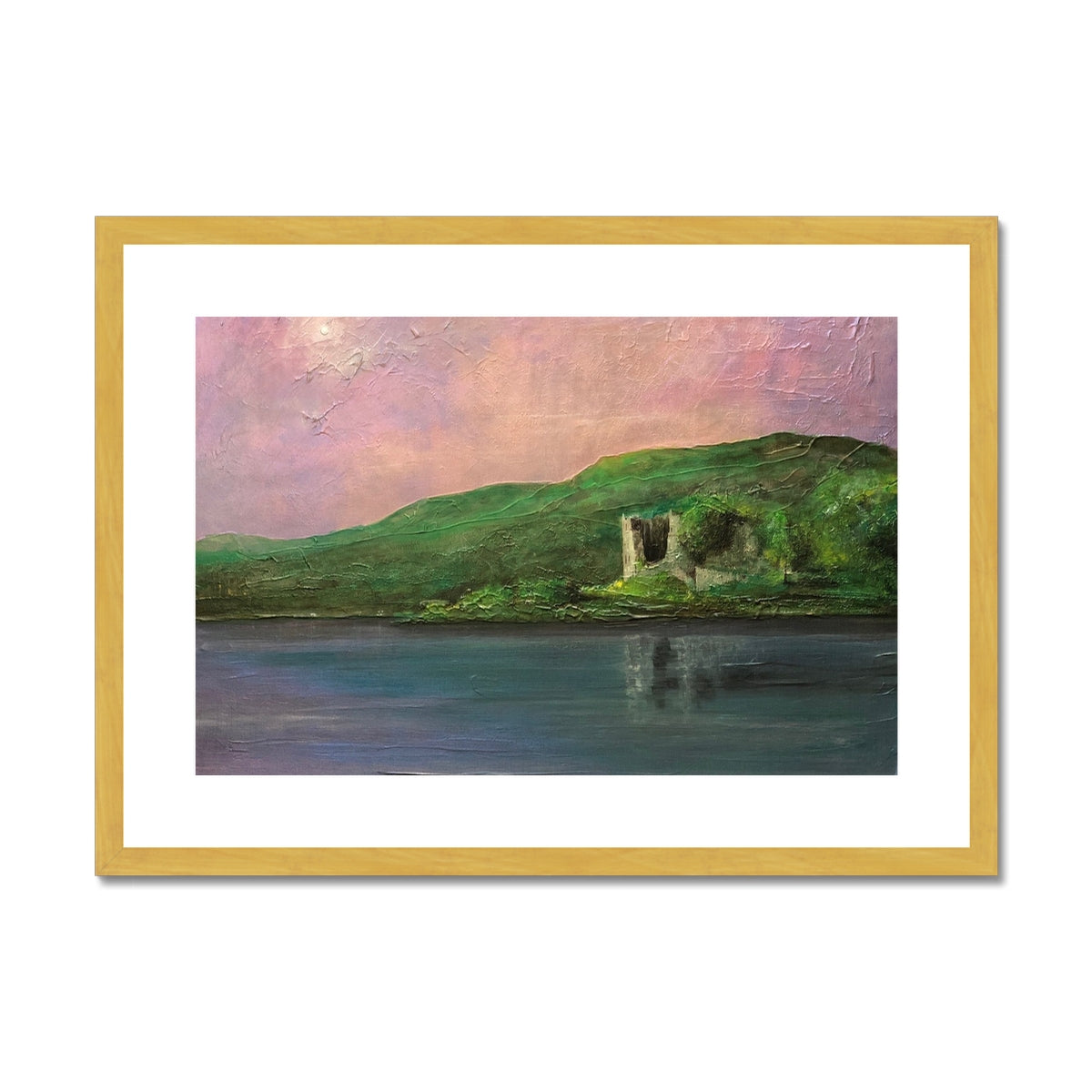 Old Castle Lachlan Painting | Antique Framed & Mounted Prints From Scotland