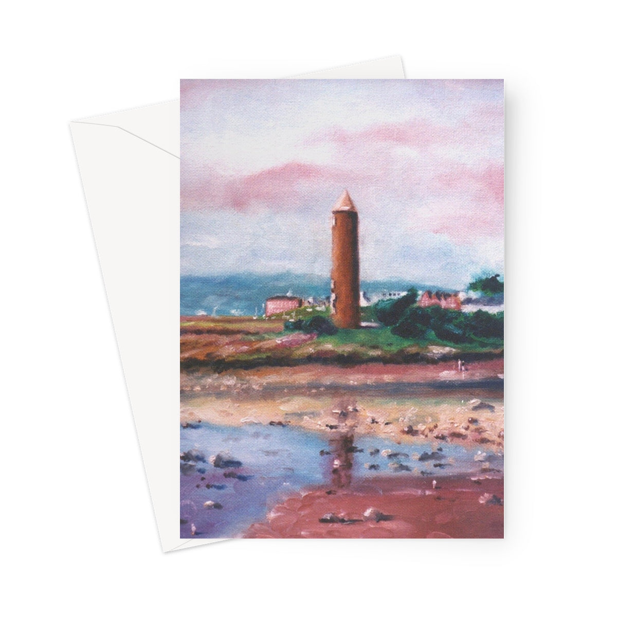 Pencil Point Largs Scottish Art Gifts Greeting Card