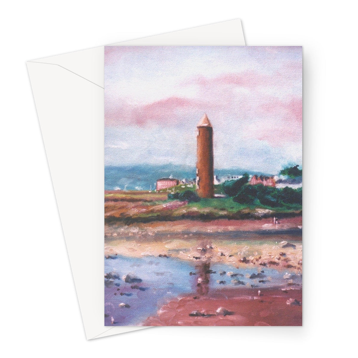 Pencil Point Largs Scottish Art Gifts Greeting Card