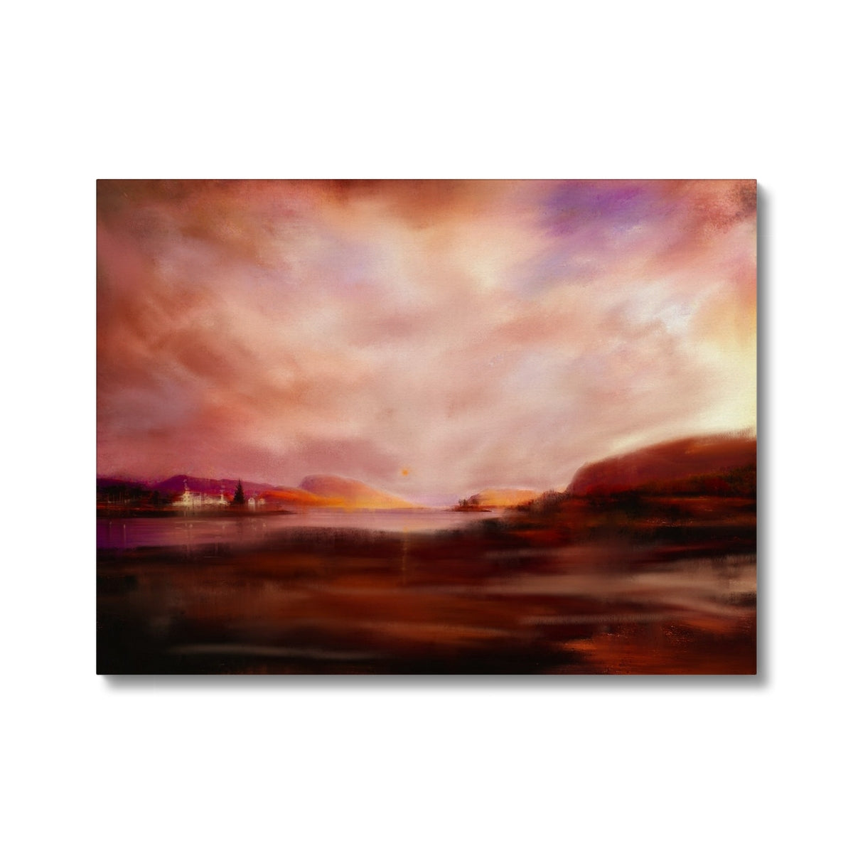 Plockton Sunset Canvas | Scottish Highlands &amp; Lowlands Art Gallery | Paintings, Prints, Homeware and Art Gifts From Scotland By Scottish Artist Kevin Hunter