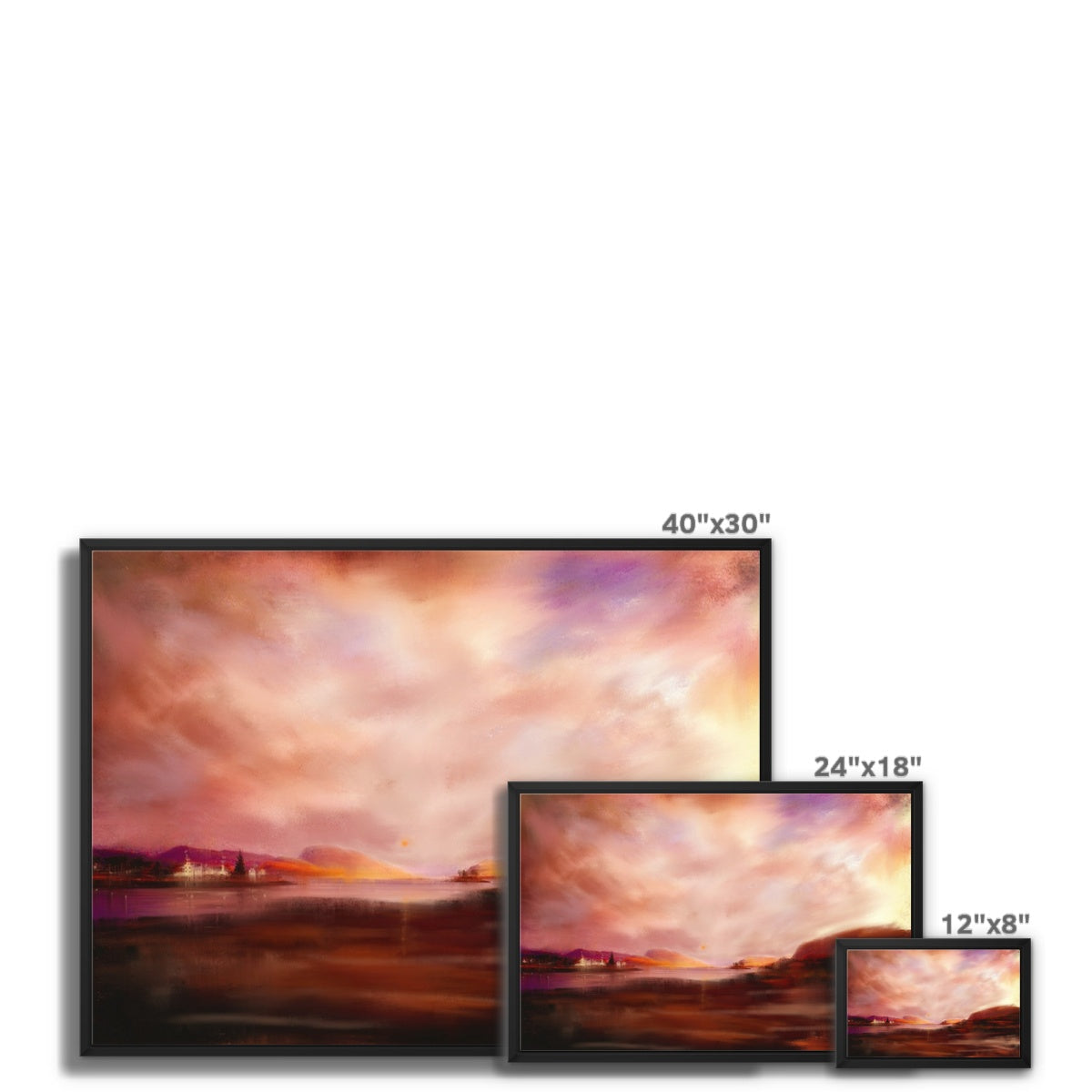 Plockton Sunset Painting | Framed Canvas Prints From Scotland