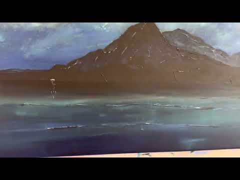 Skye Prussian Twilight Scotland Original Landscape Painting