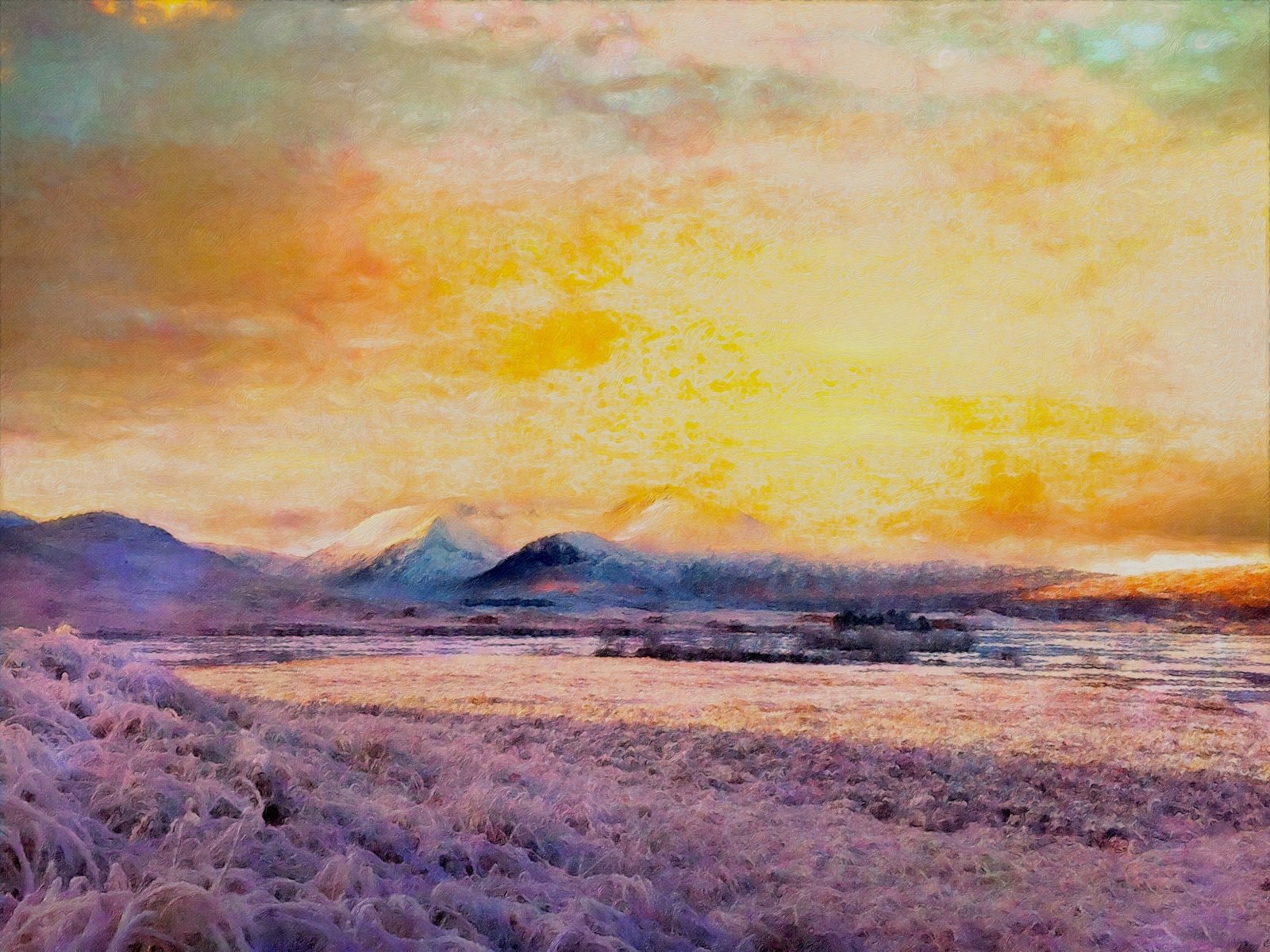 Rannoch Moor Winter Sun Glencoe