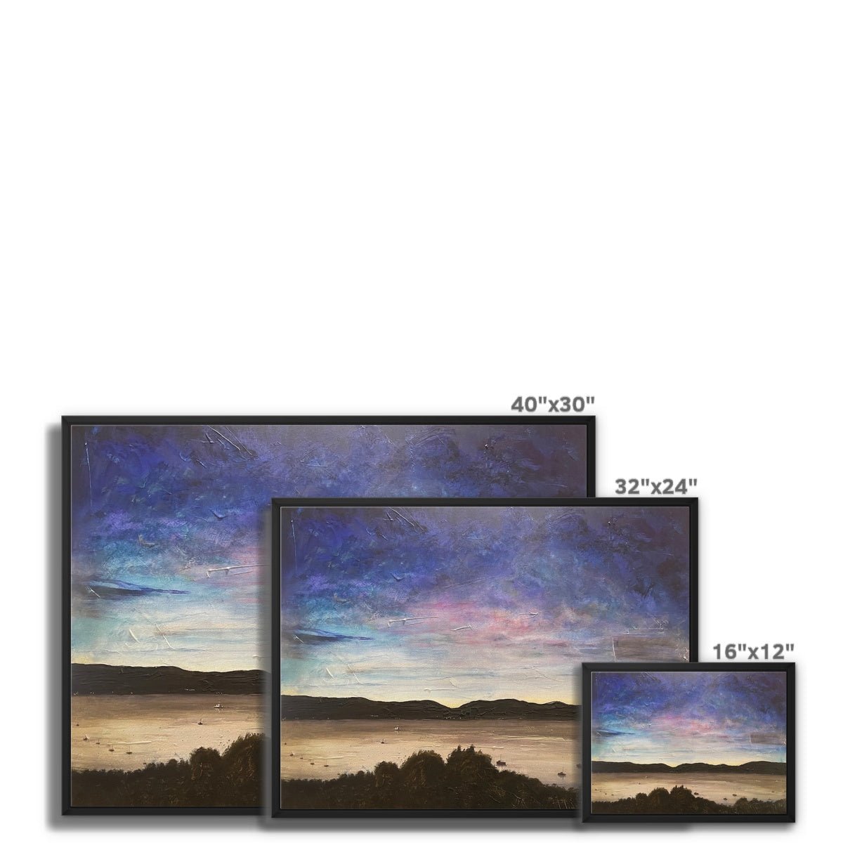 River Clyde Twilight Painting | Framed Canvas From Scotland