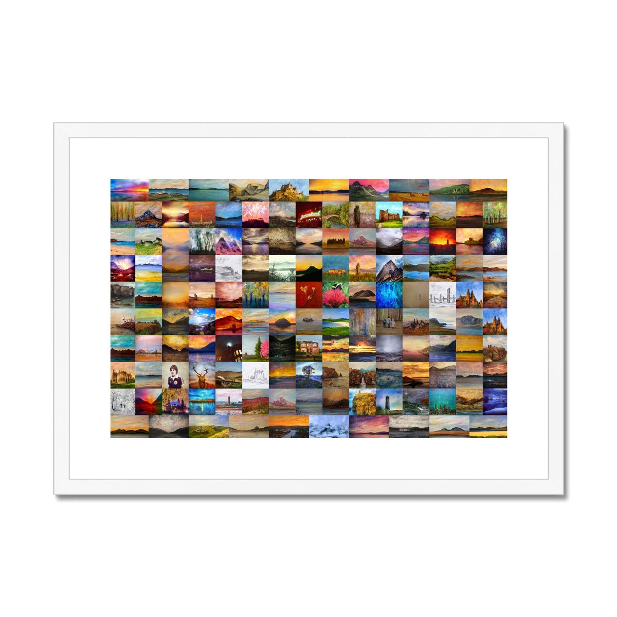 Scottish Artist Hunter Art Collage | Framed & Mounted Prints From Scotland