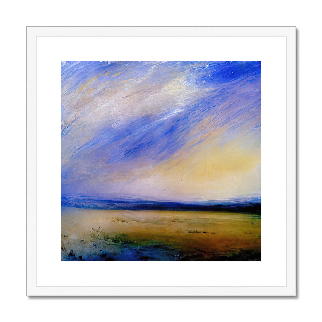 Shoreline Abstract Painting | Art By Koan | Framed &amp; Mounted Print