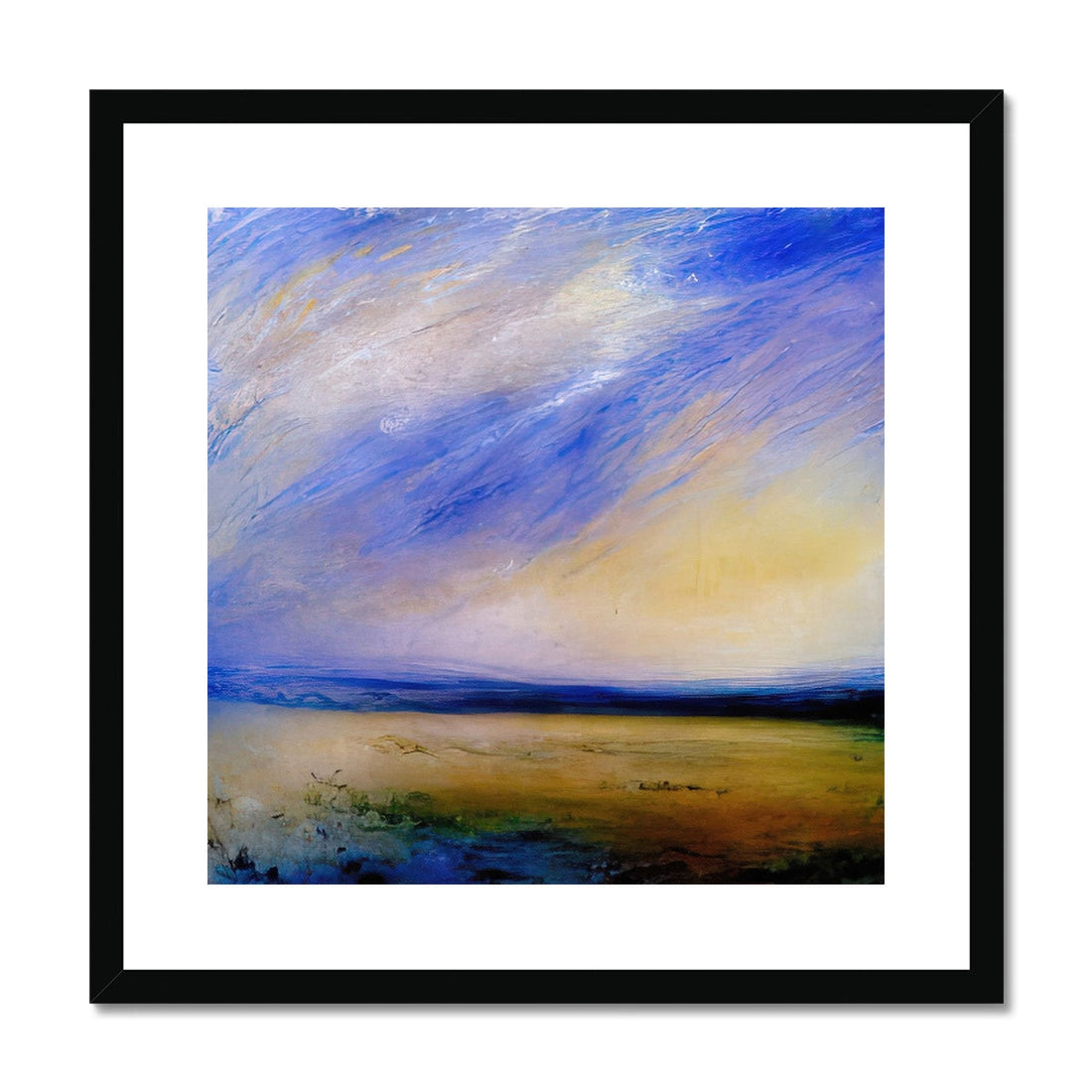 Shoreline Abstract Painting | Art By Koan | Framed &amp; Mounted Print