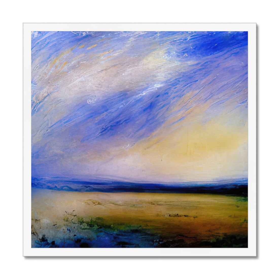 Shoreline Abstract Painting | Art By Koan | Framed Print
