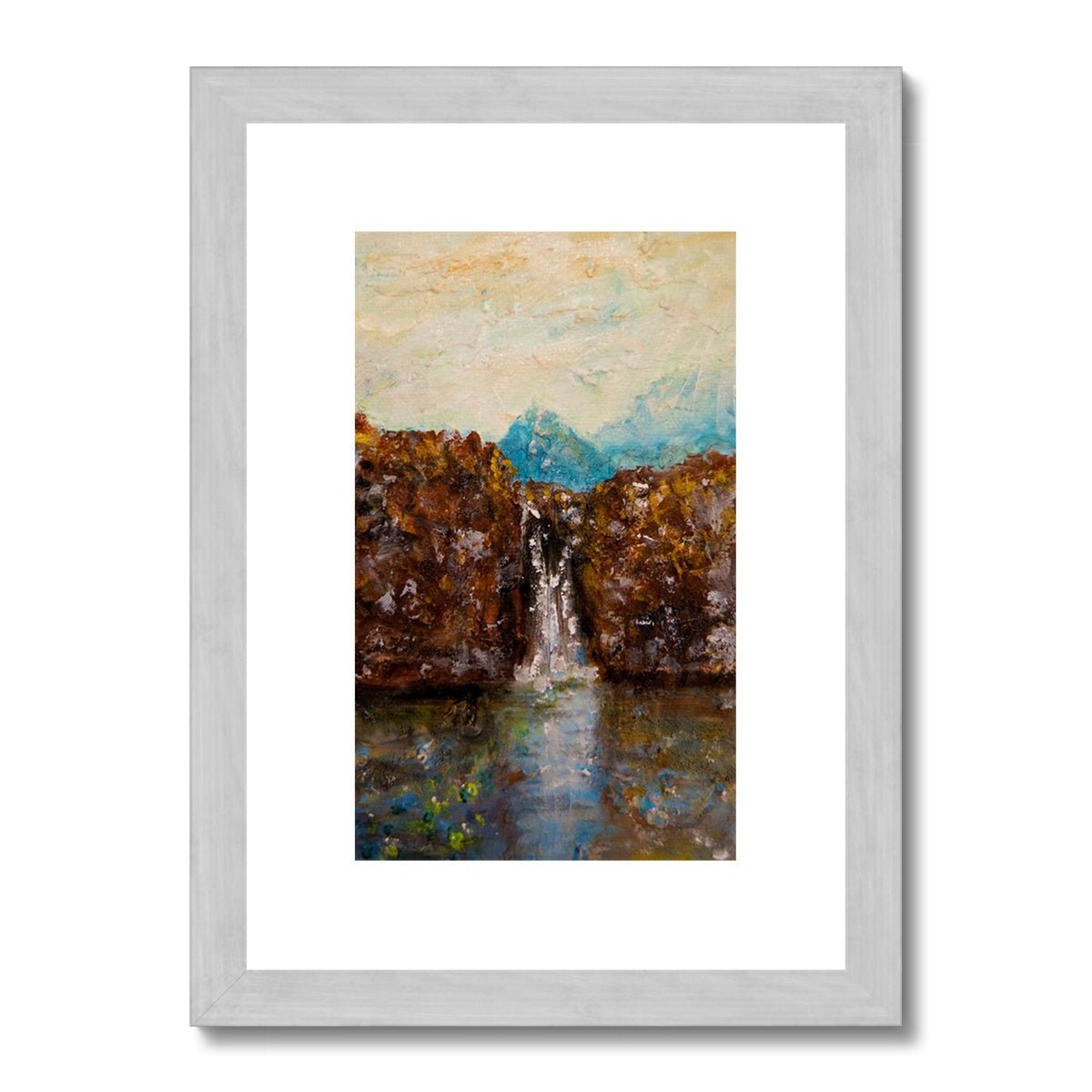 Skye Fairy Pools Painting | Antique Framed & Mounted Prints From Scotland