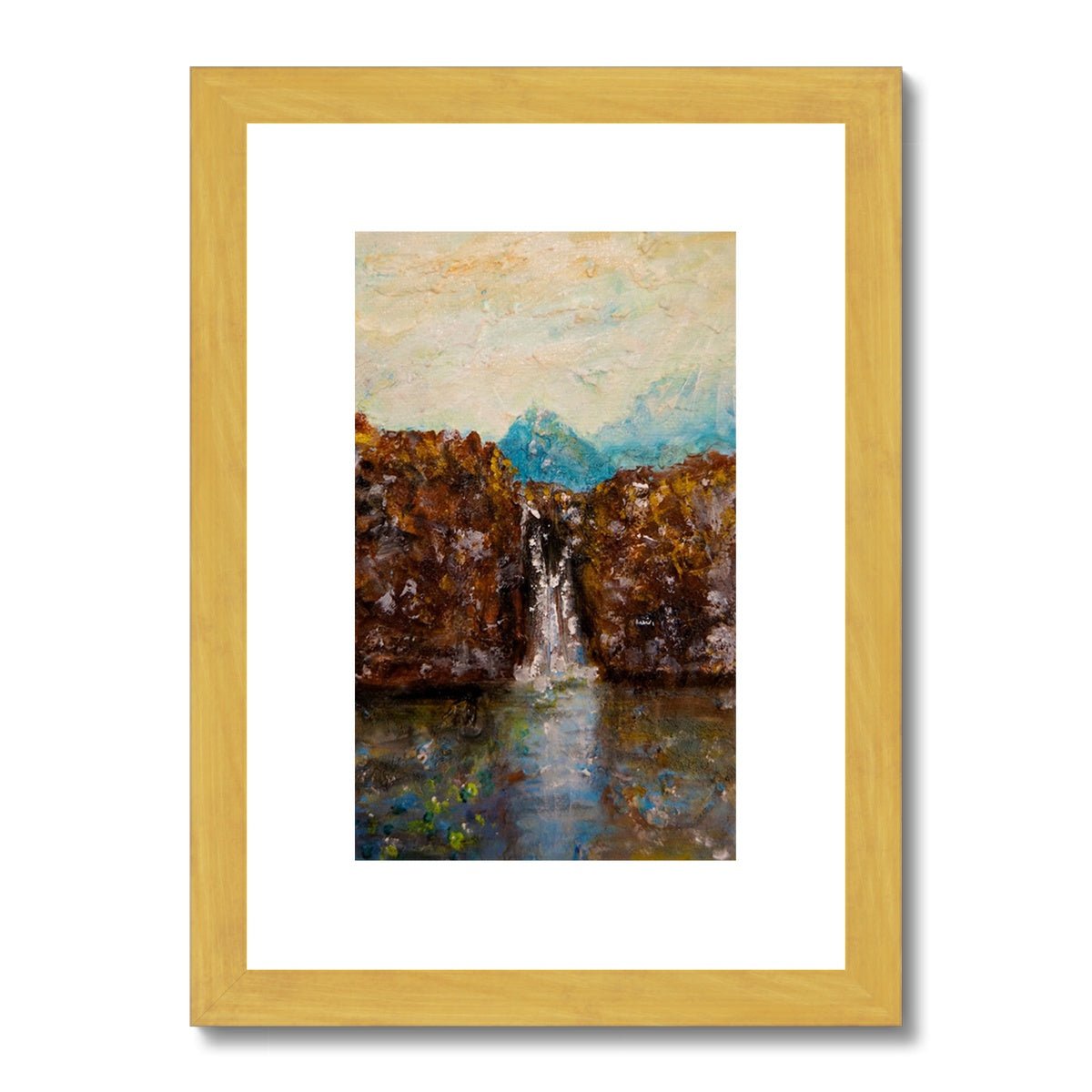 Skye Fairy Pools Painting | Antique Framed & Mounted Prints From Scotland