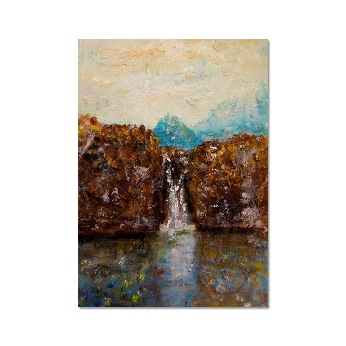 Skye Fairy Pools Painting | Fine Art Prints From Scotland-Unframed Prints-Skye Art Gallery-A4 Portrait-Paintings, Prints, Homeware, Art Gifts From Scotland By Scottish Artist Kevin Hunter
