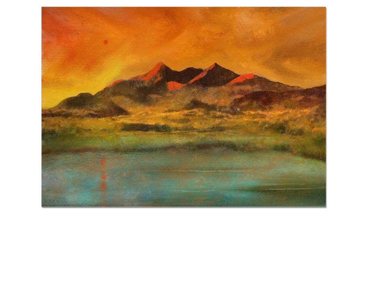 Skye Red Moon Cuillin-art-painting-scotland