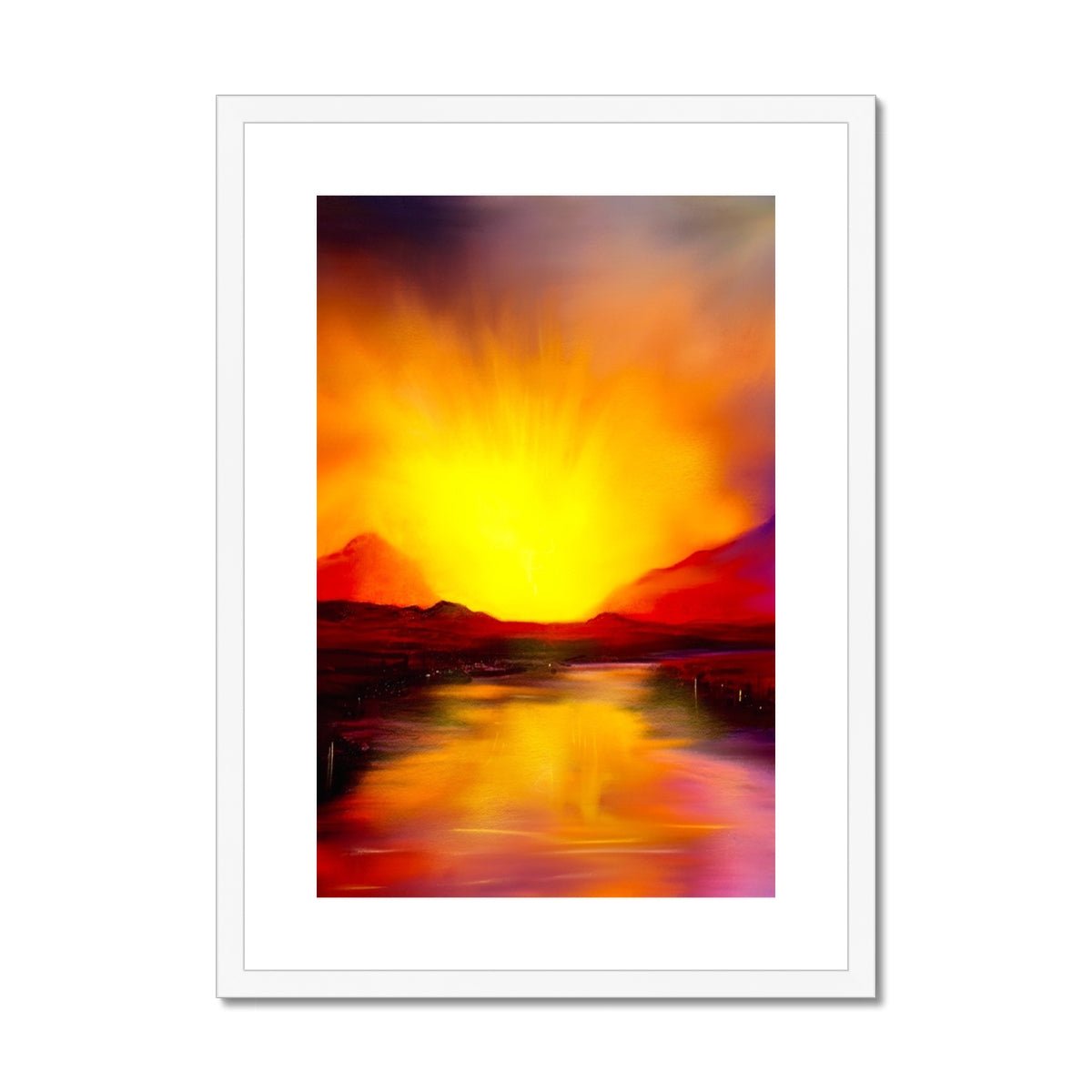 Skye Sunset Painting | Framed &amp; Mounted Prints From Scotland