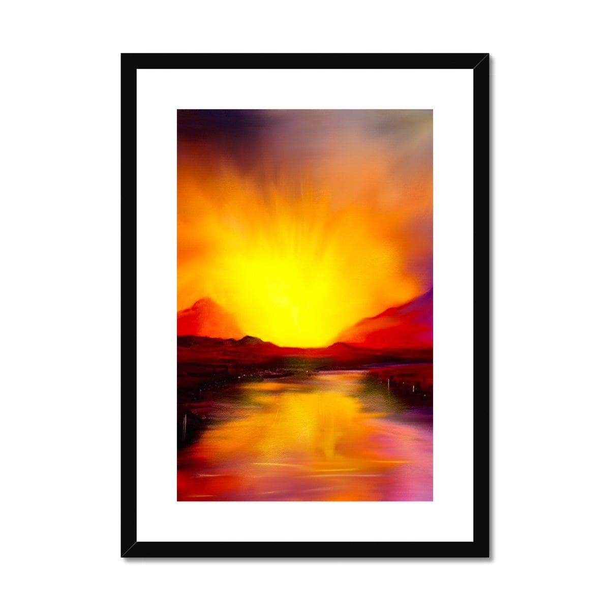 Skye Sunset Painting | Framed &amp; Mounted Prints From Scotland