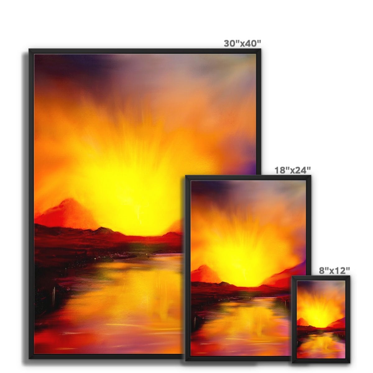 Skye Sunset Painting | Framed Canvas Prints From Scotland