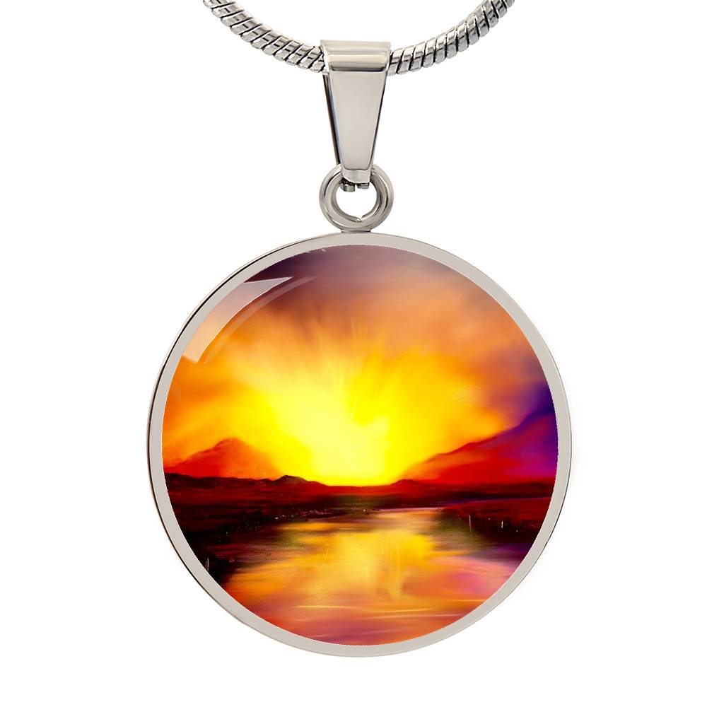 Skye Sunset | Scottish Art Jewellery | Luxury Necklace