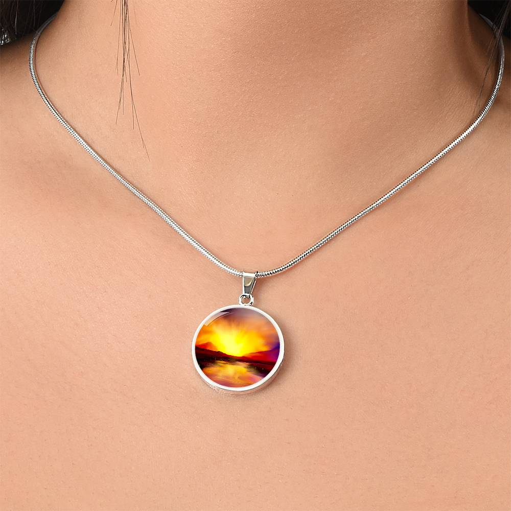 Skye Sunset | Scottish Art Jewellery | Luxury Necklace