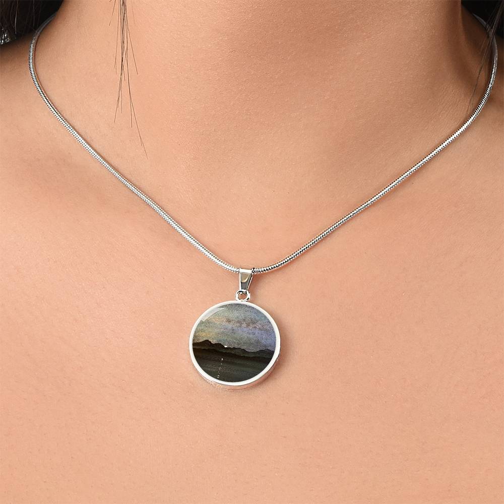 Sleeping Warrior Arran Moonlight | Scottish Art Jewellery | Luxury Necklace