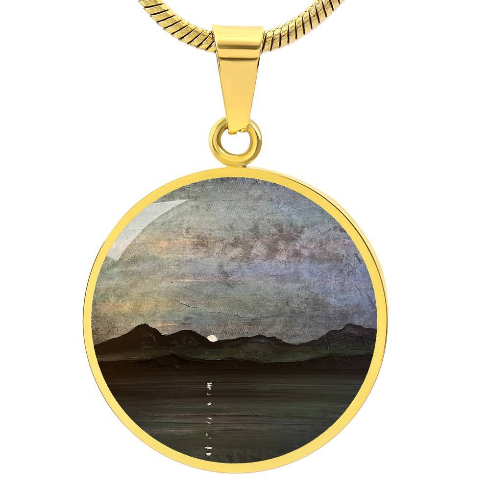 Sleeping Warrior Arran Moonlight | Scottish Art Jewelry | Luxury Designer Necklace