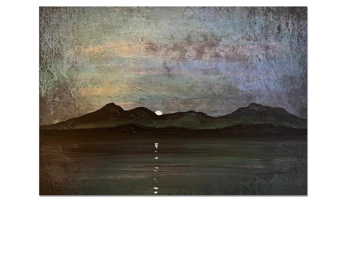 Sleeping Warrior Moonlight Arran Art Prints from my Arran Art Gallery Collection