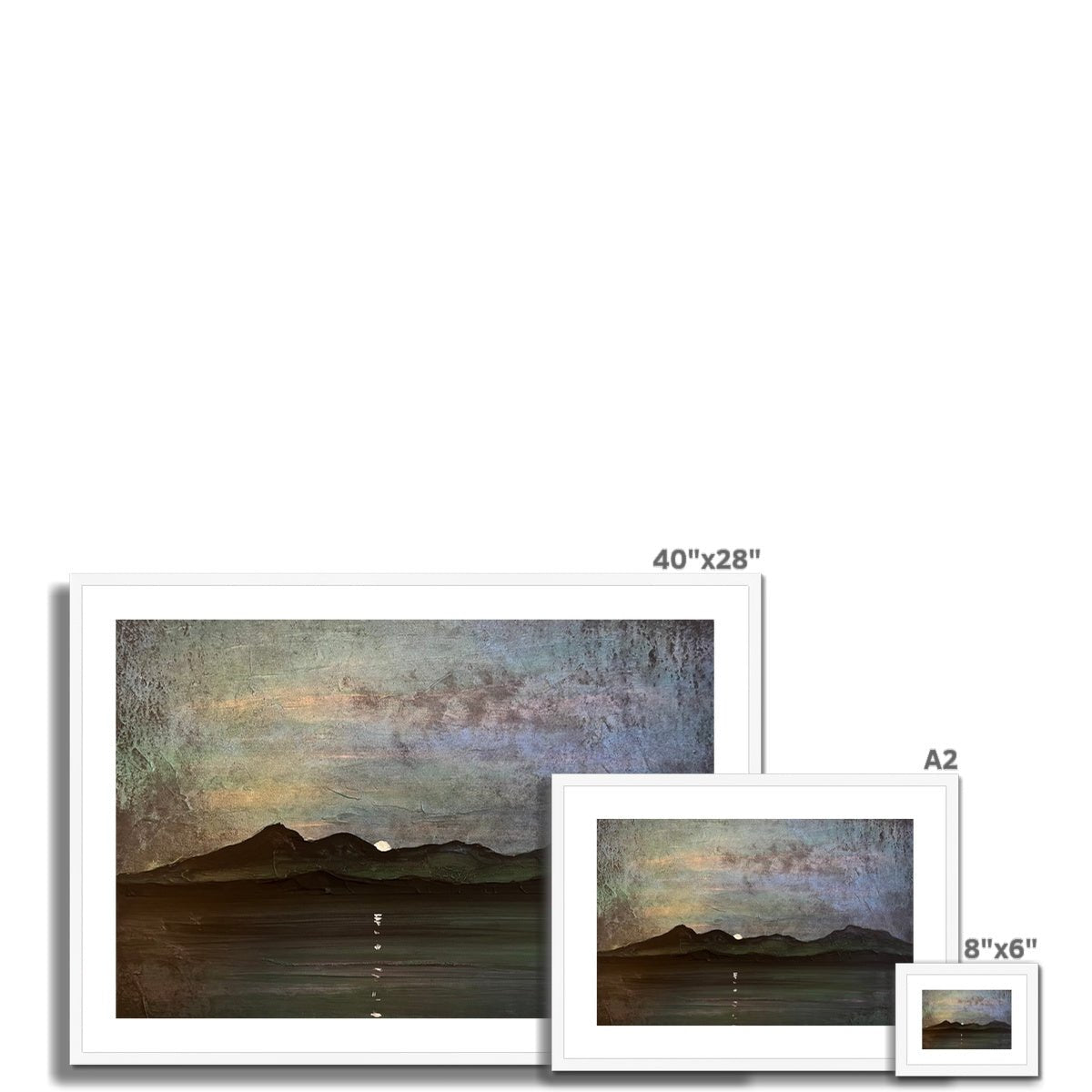 Sleeping Warrior Moonlight Arran Painting | Framed & Mounted Prints From Scotland