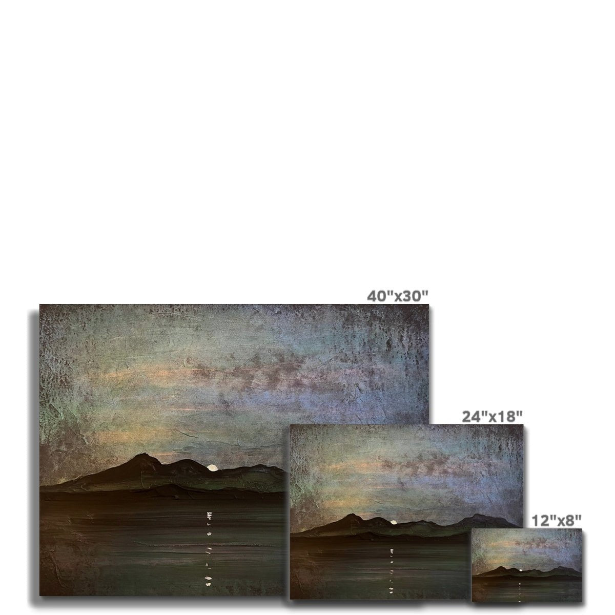 Sleeping Warrior Moonlight Arran Painting | Canvas From Scotland