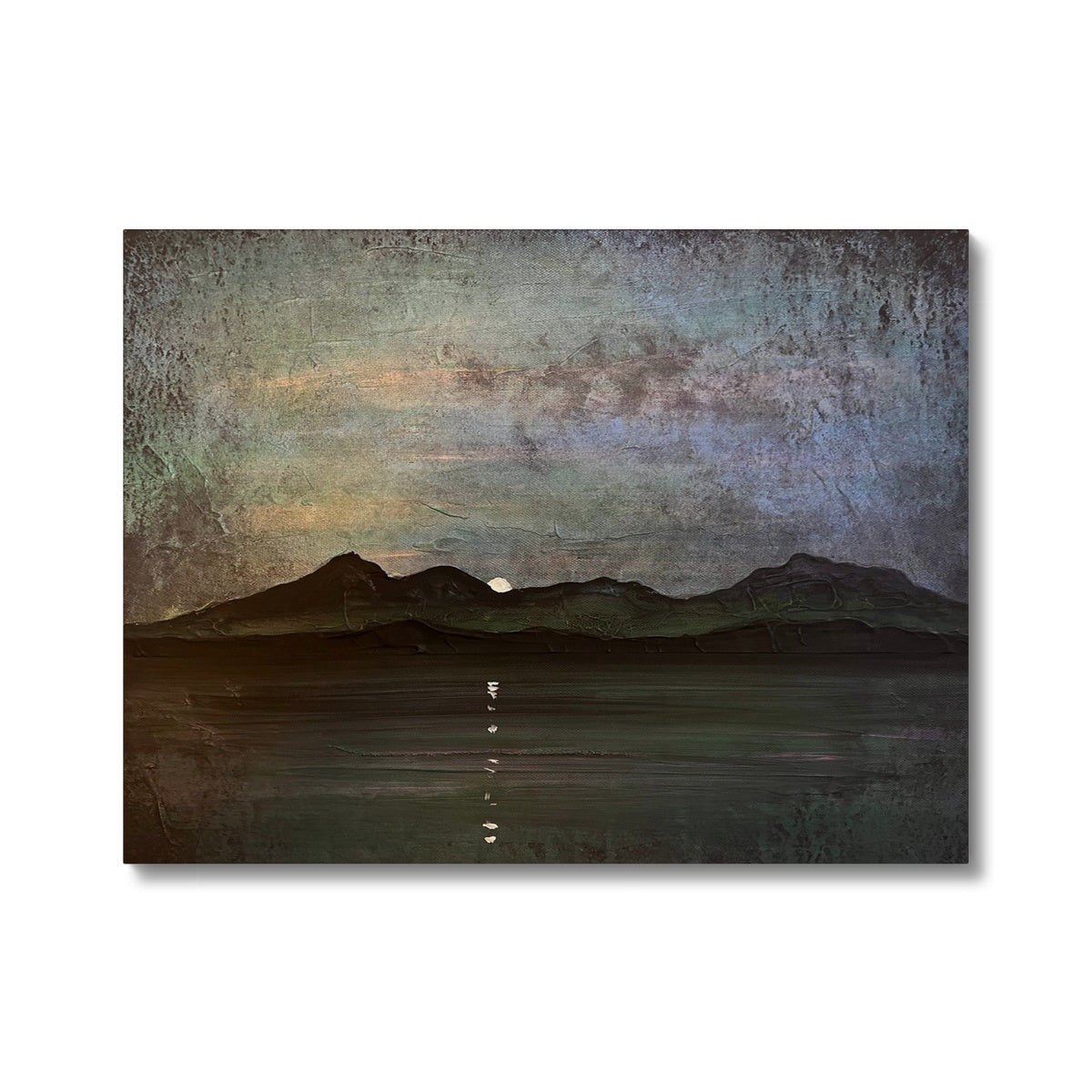 Sleeping Warrior Moonlight Arran Painting | Canvas From Scotland