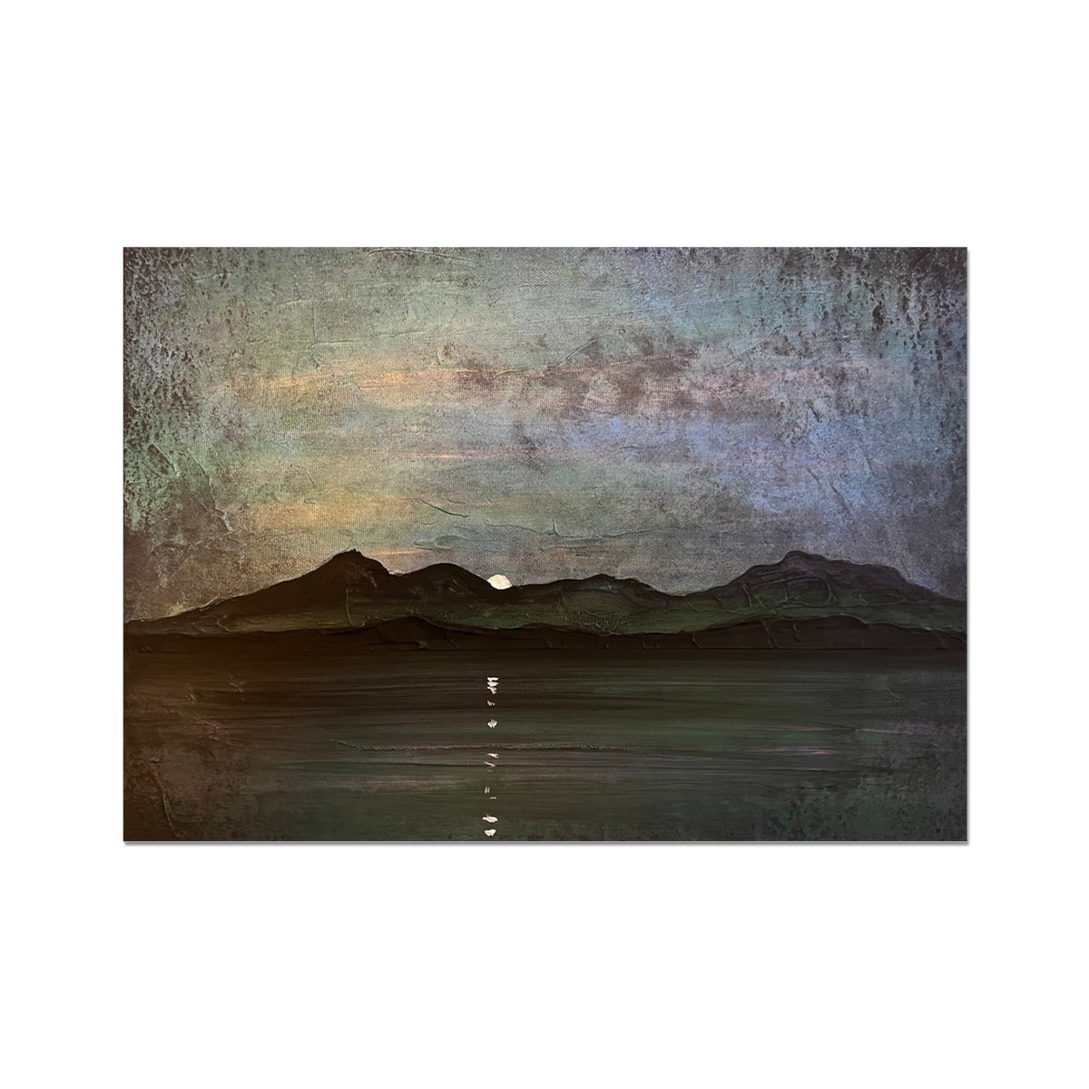 Sleeping Warrior Moonlight Arran Painting | Fine Art Prints From Scotland