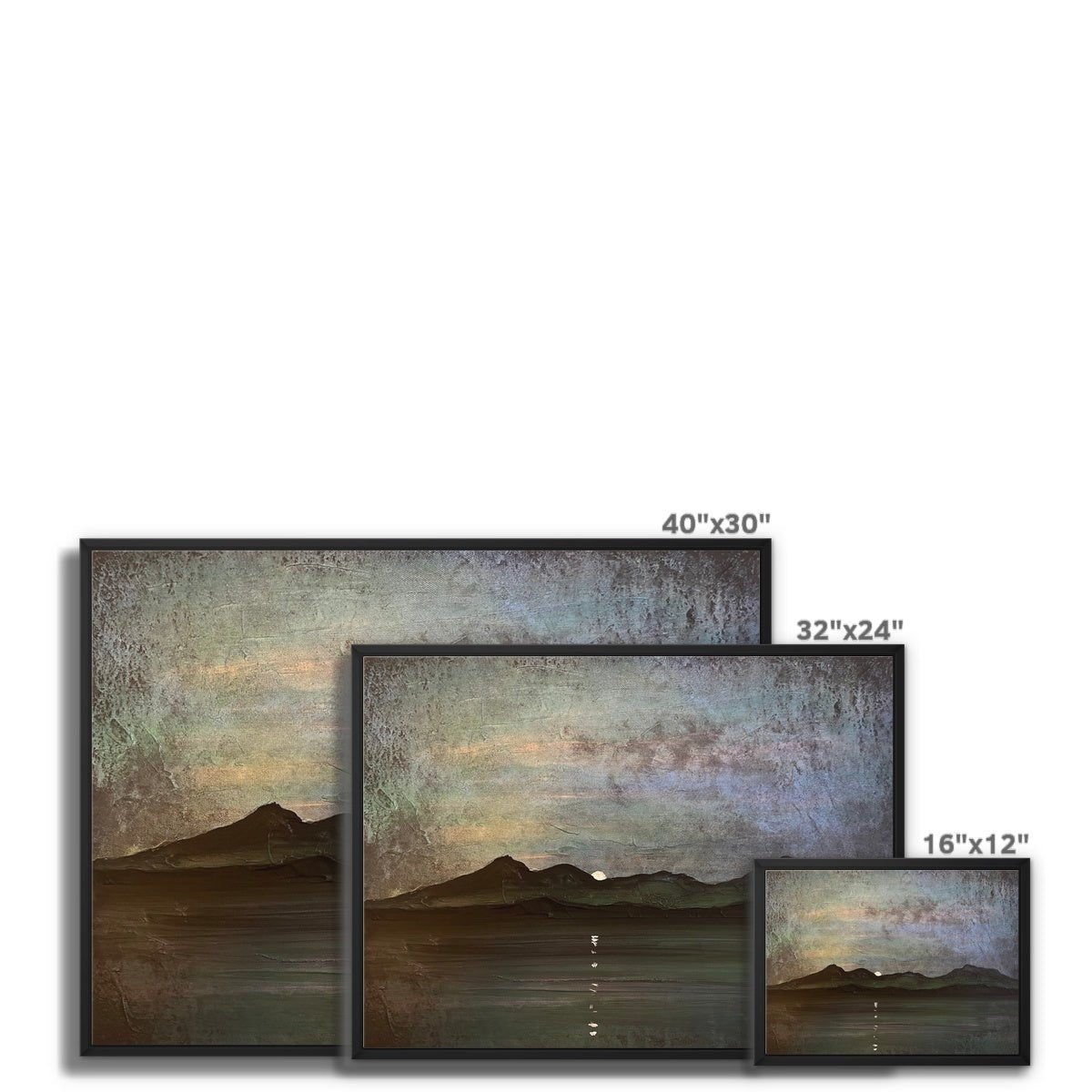 Sleeping Warrior Moonlight Arran Painting | Framed Canvas From Scotland