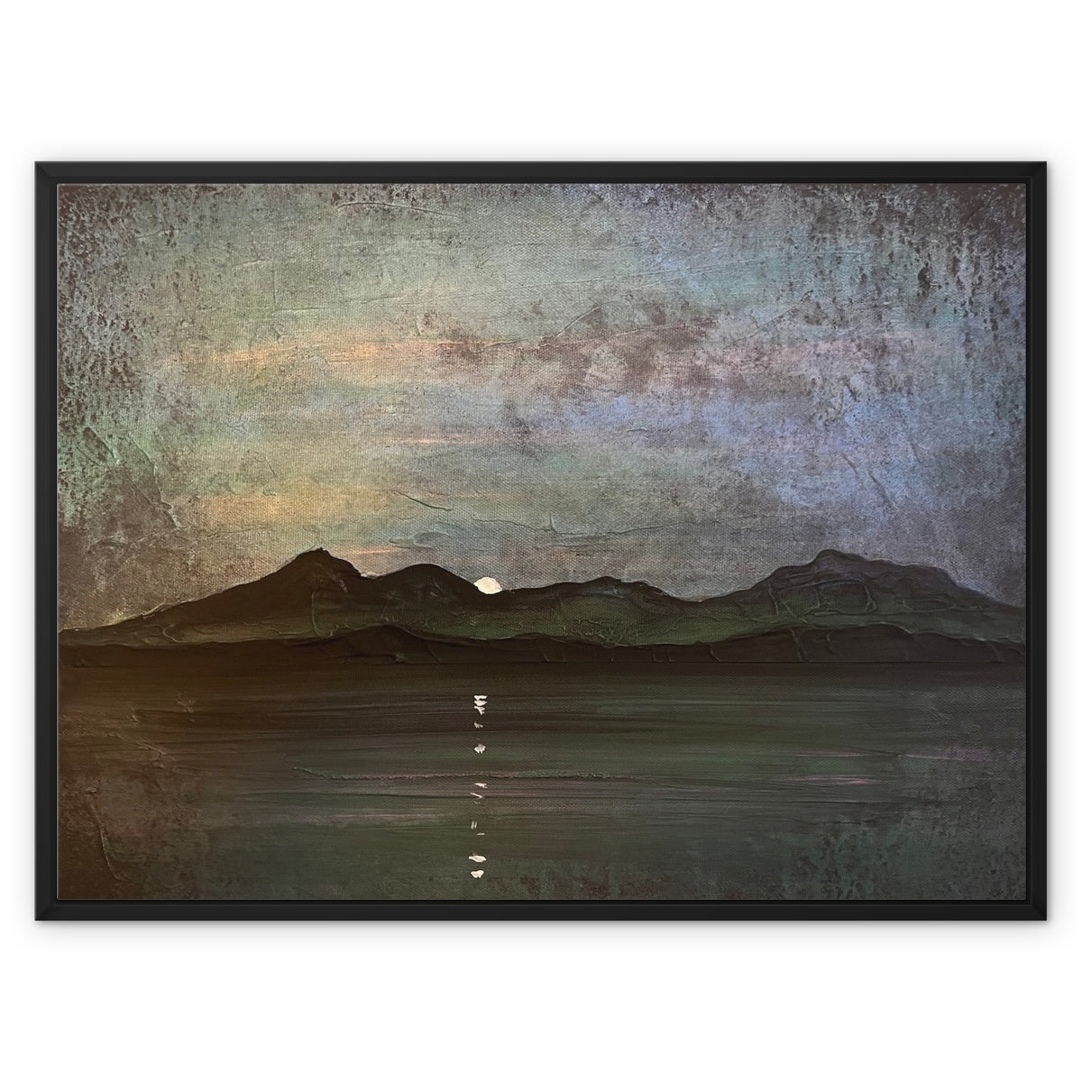 Sleeping Warrior Moonlight Arran Painting | Framed Canvas From Scotland