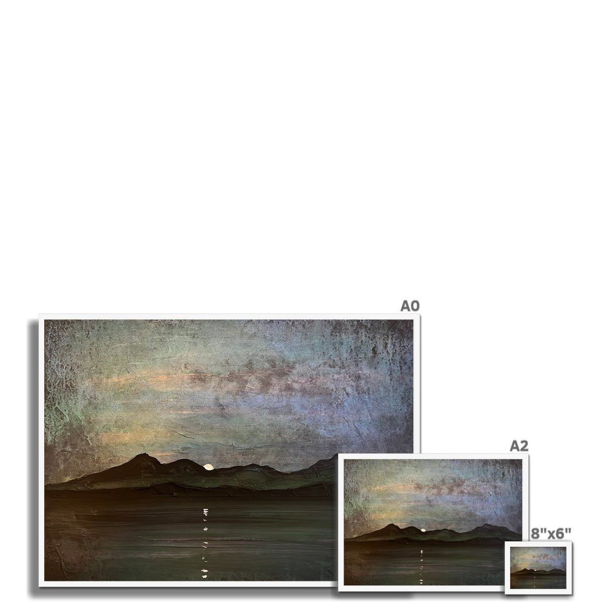 Sleeping Warrior Moonlight Arran Painting | Framed Prints From Scotland