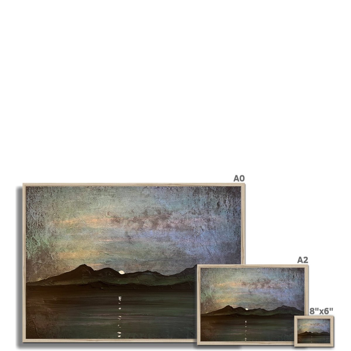 Sleeping Warrior Moonlight Arran Painting | Framed Prints From Scotland