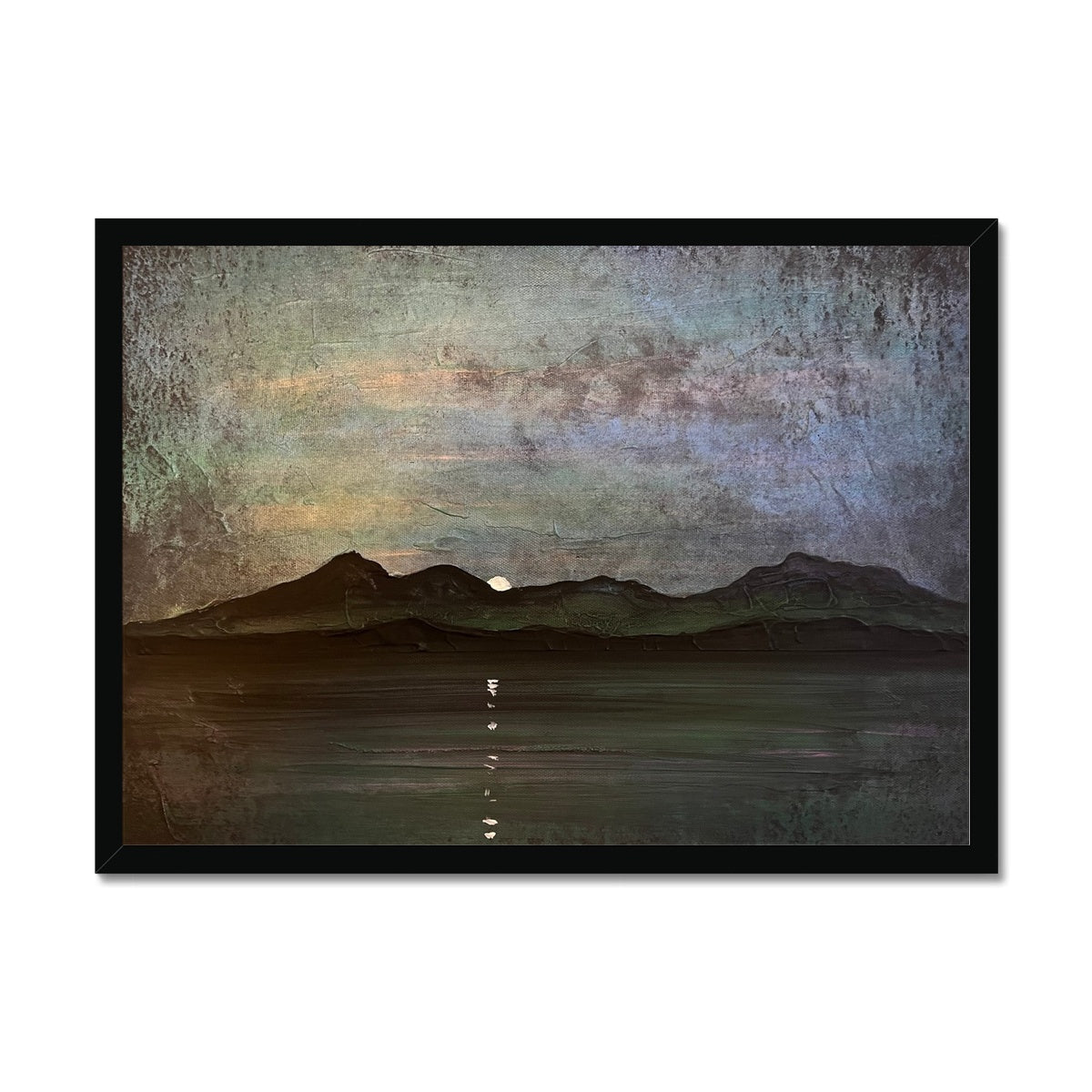 Sleeping Warrior Moonlight Arran Painting | Framed Prints From Scotland