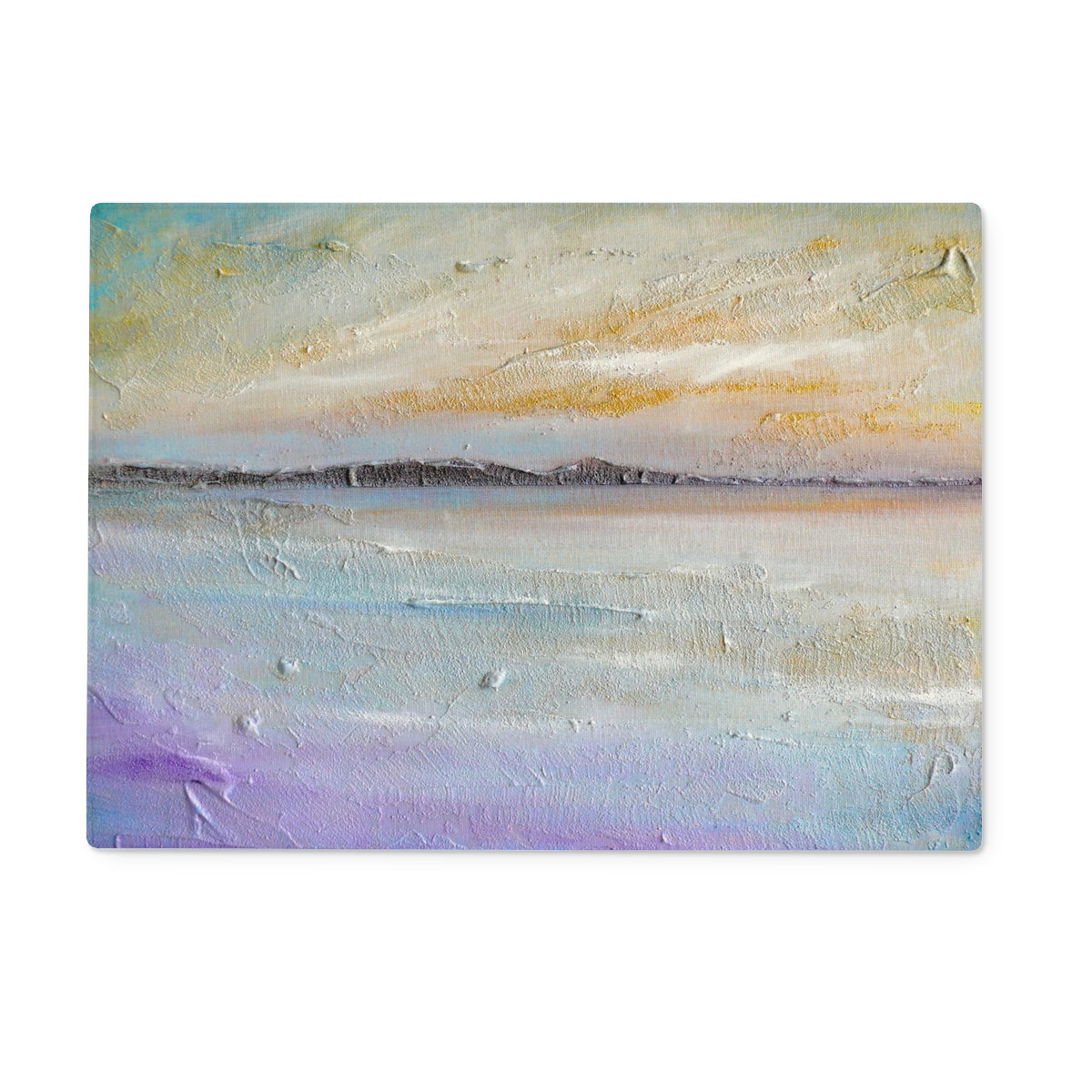 Sollas Beach North Uist Art Gifts Glass Chopping Board