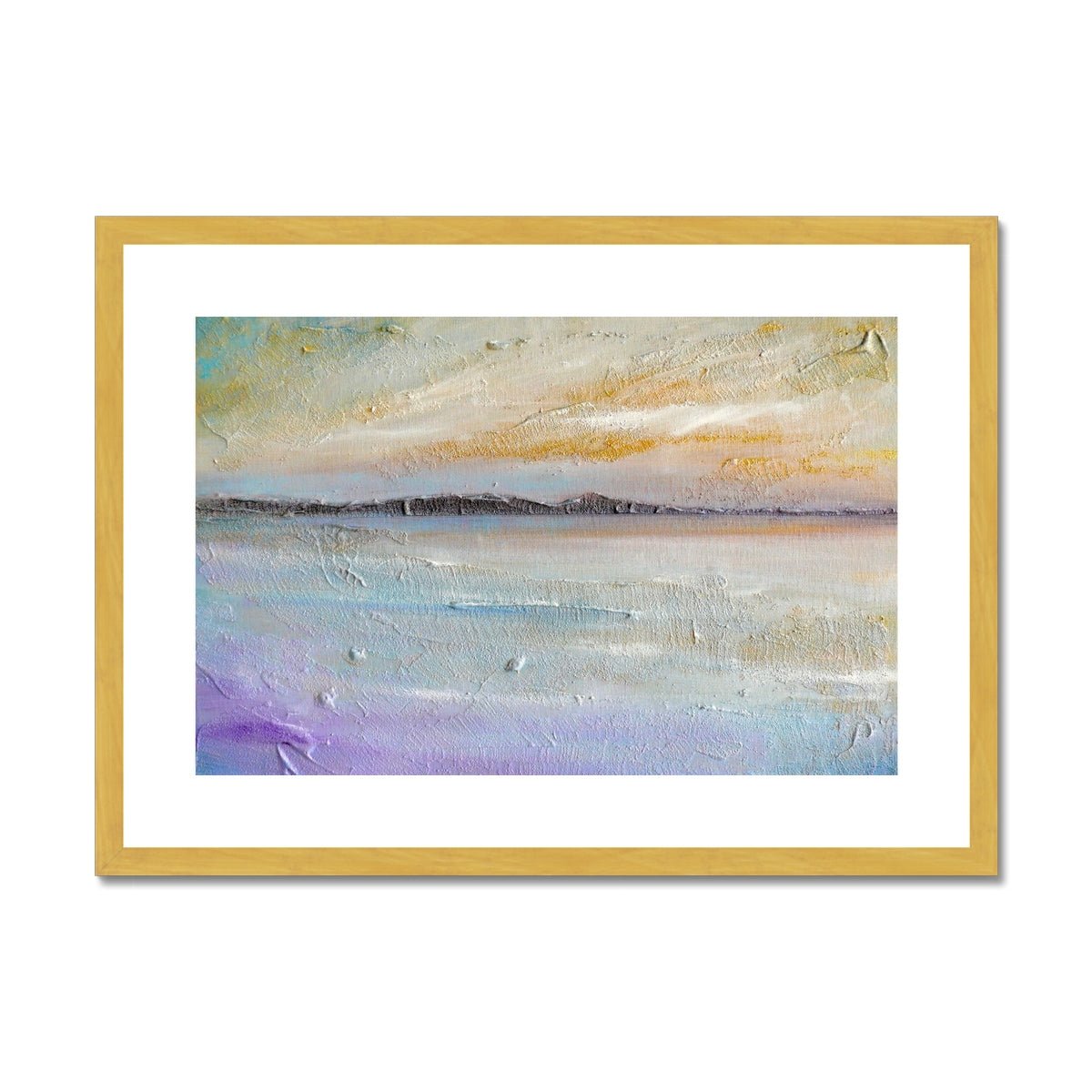 Sollas Beach North Uist Painting | Antique Framed & Mounted Prints From Scotland