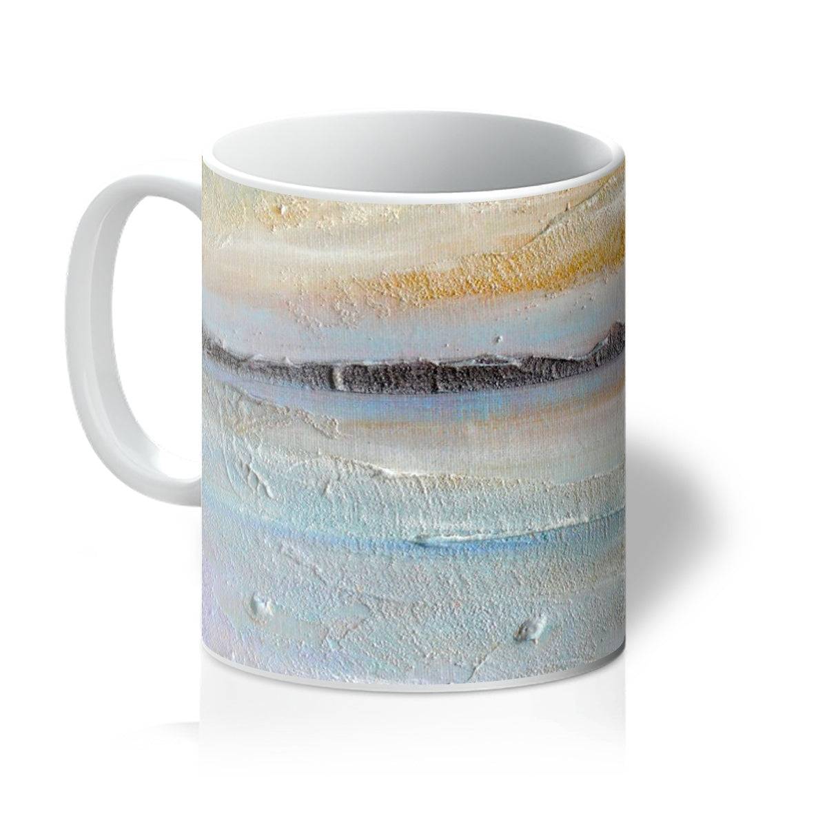 Sollas Beach South Uist Art Gifts Mug-Mugs-Hebridean Islands Art Gallery-11oz-White-Paintings, Prints, Homeware, Art Gifts From Scotland By Scottish Artist Kevin Hunter