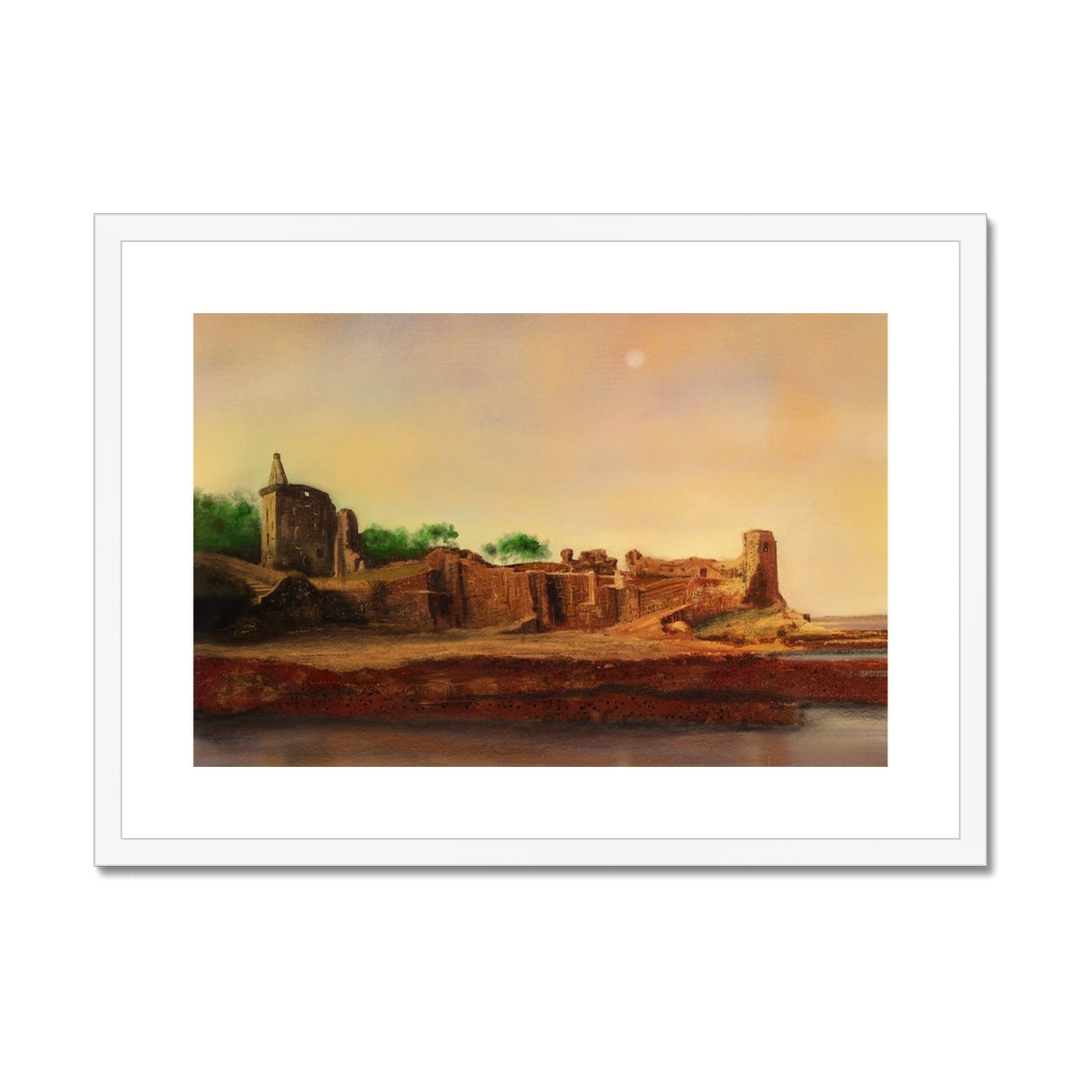 St Andrews Castle Painting | Framed &amp; Mounted Prints From Scotland