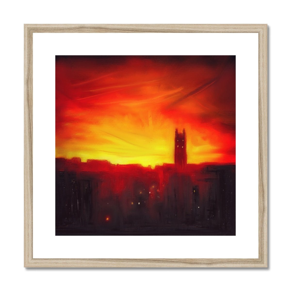 St Stephen's Church Sunset Painting | Framed & Mounted Prints From Scotland