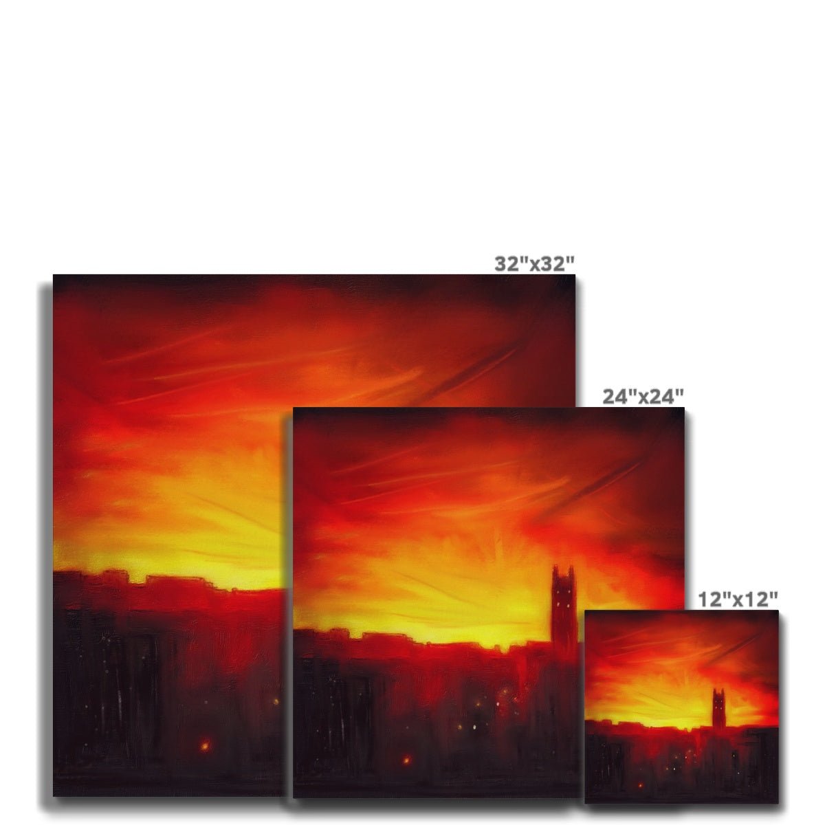 St Stephen's Church Sunset Painting | Canvas Prints From Scotland