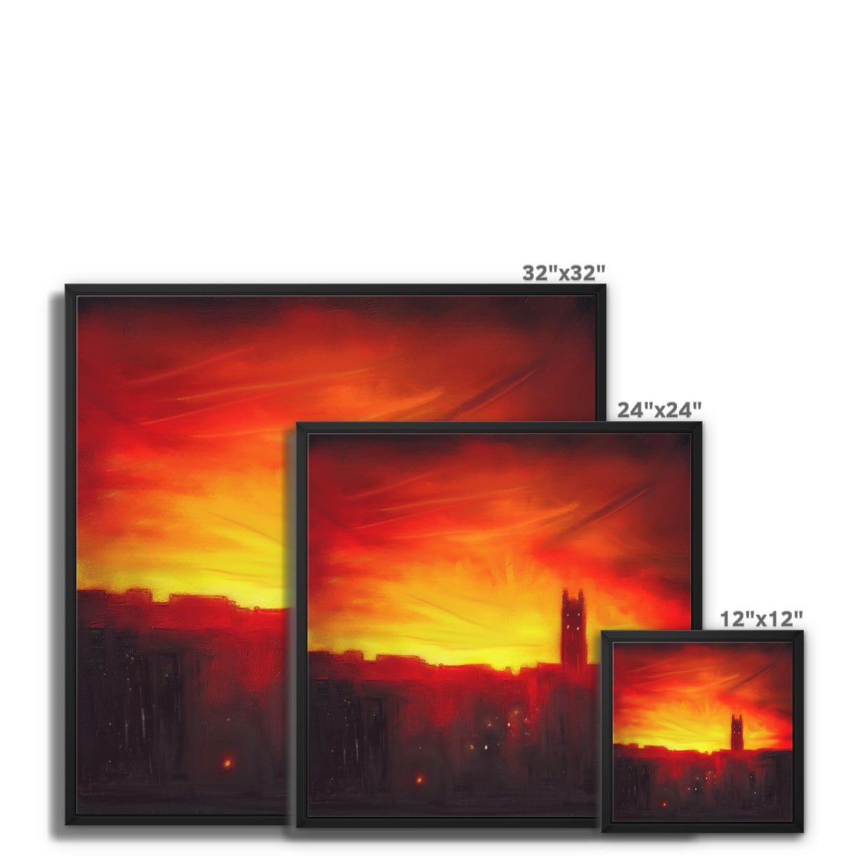 St Stephen's Church Sunset Painting | Framed Canvas Prints From Scotland