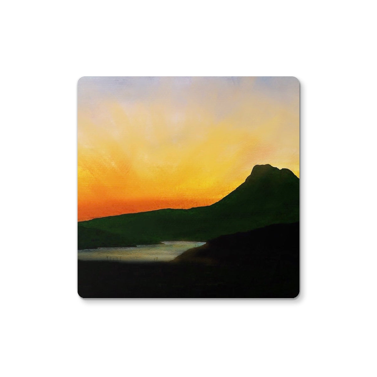 Stac Pollaidh Dusk Art Gifts Coaster