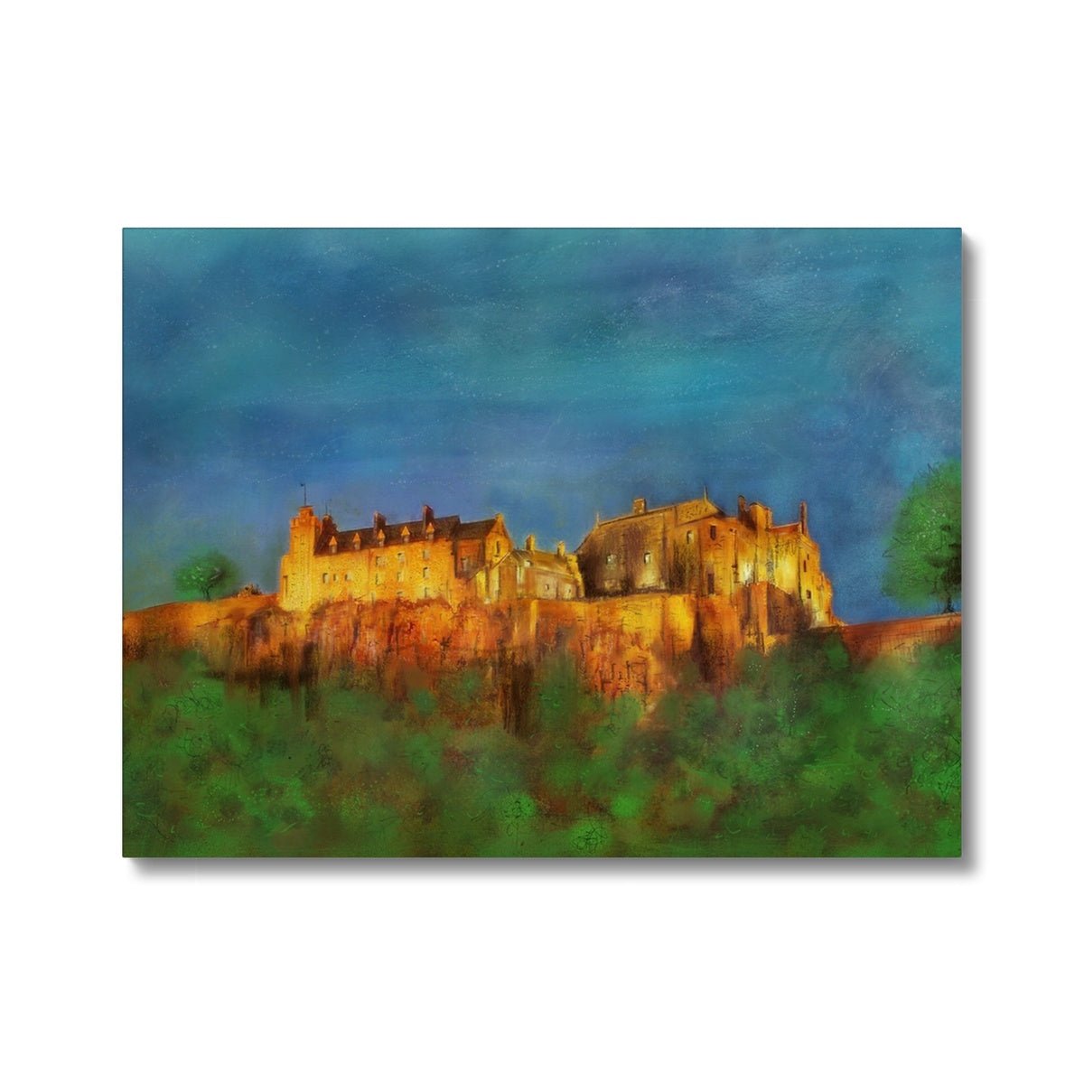 Stirling Castle Painting | Canvas From Scotland-Contemporary Stretched Canvas Prints-Historic & Iconic Scotland Art Gallery-24"x18"-Paintings, Prints, Homeware, Art Gifts From Scotland By Scottish Artist Kevin Hunter